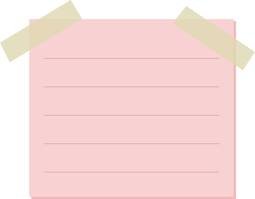 #2179 Pink post it notes isolated on a transparent background